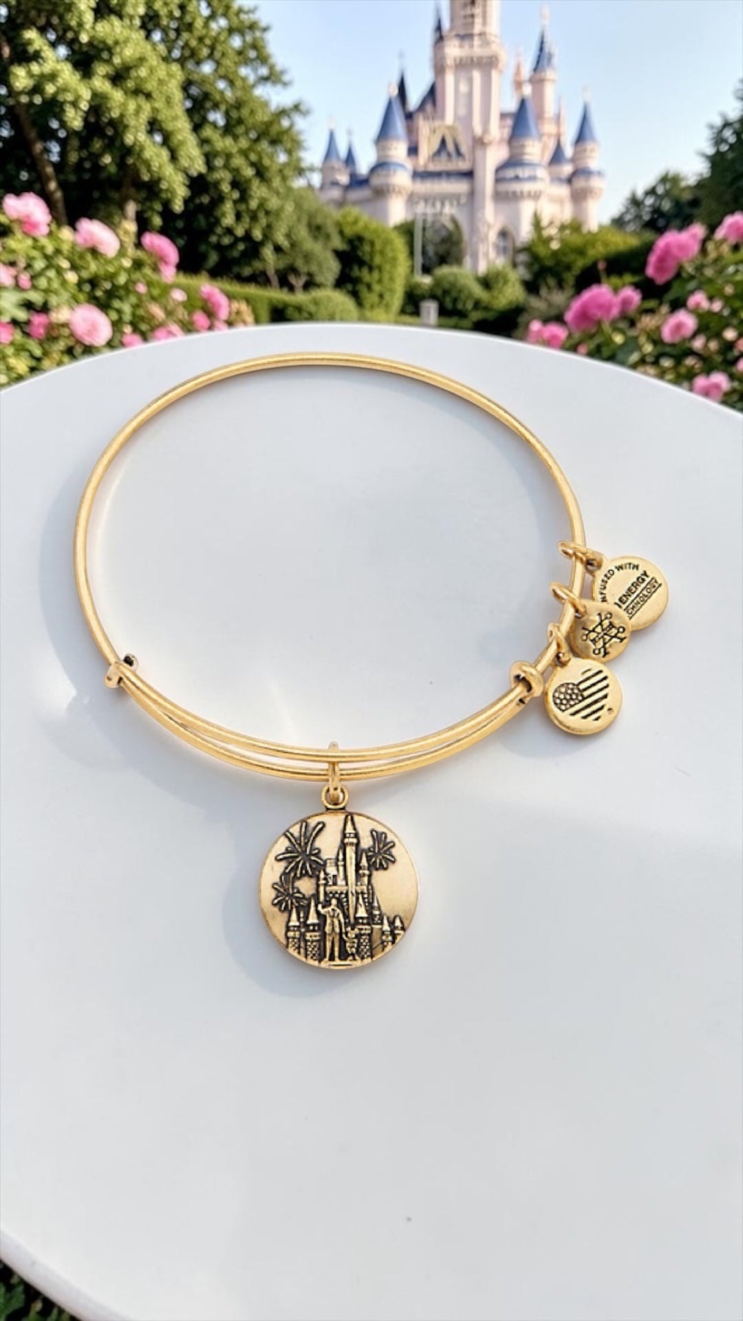 Alex and Ani - Walt & Mickey Partnership, Park Exclusive Cinderella’s Castle Charm Bangle Bracelet