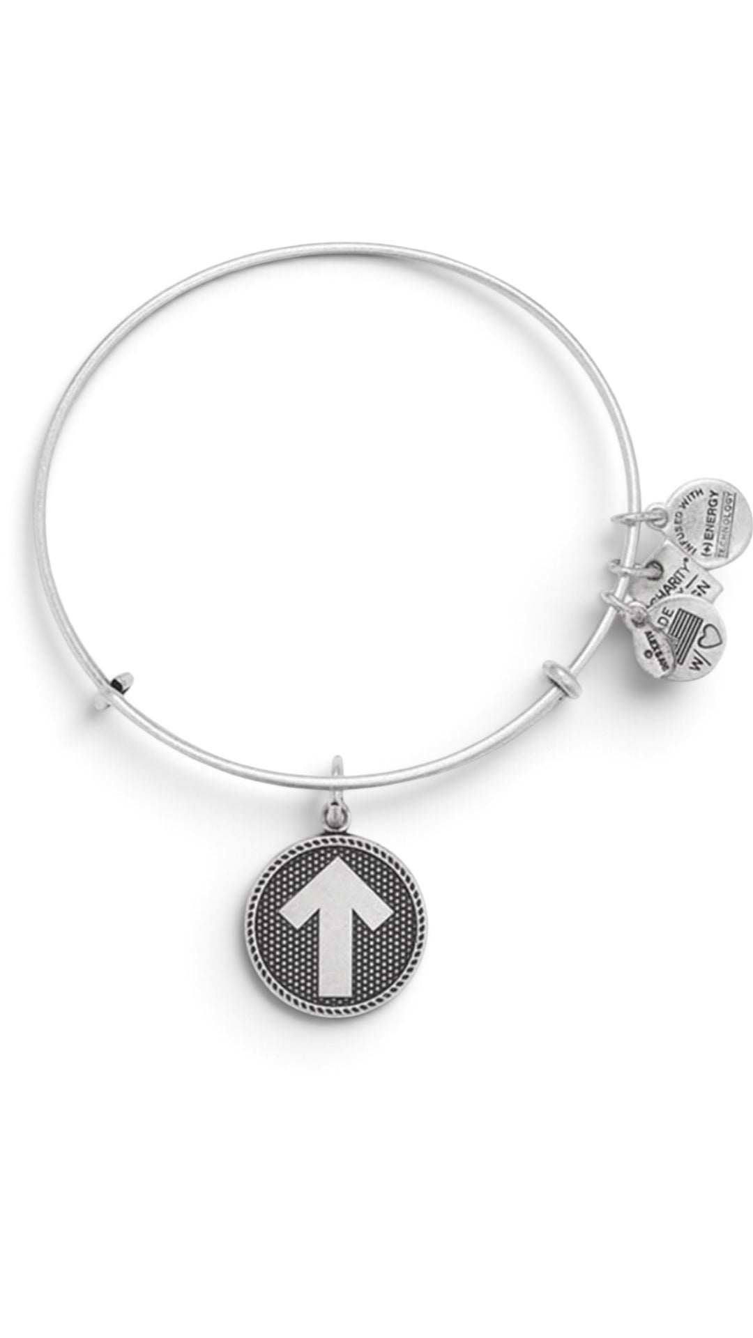 Alex and Ani - Stand Up 2 Cancer Charm Bangle, Rafaelian Silver/Gold, Adjustable & Stackable, Bracelet, Collectable Gift for Her