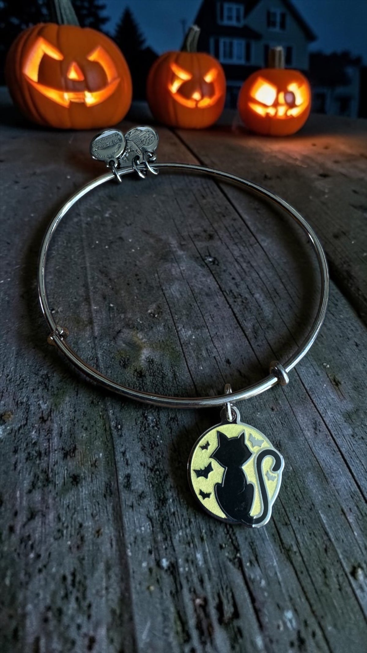 Alex and Ani - “You're Creepin' Meowt” Charm Bangle Bracelet