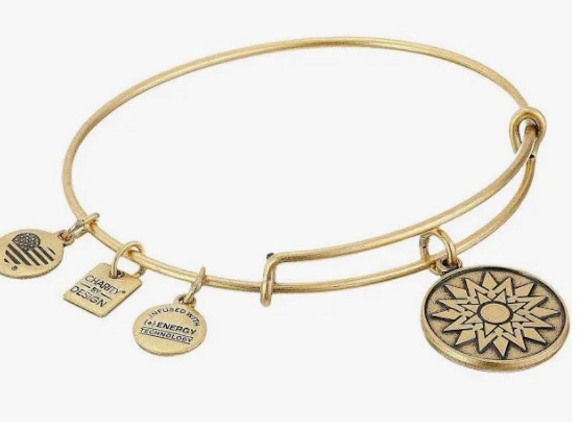 Alex and Ani - New Beginnings, Flower Charm Start Your Life With One New Step, Rafaelian Gold/Silver, Recovery Charm