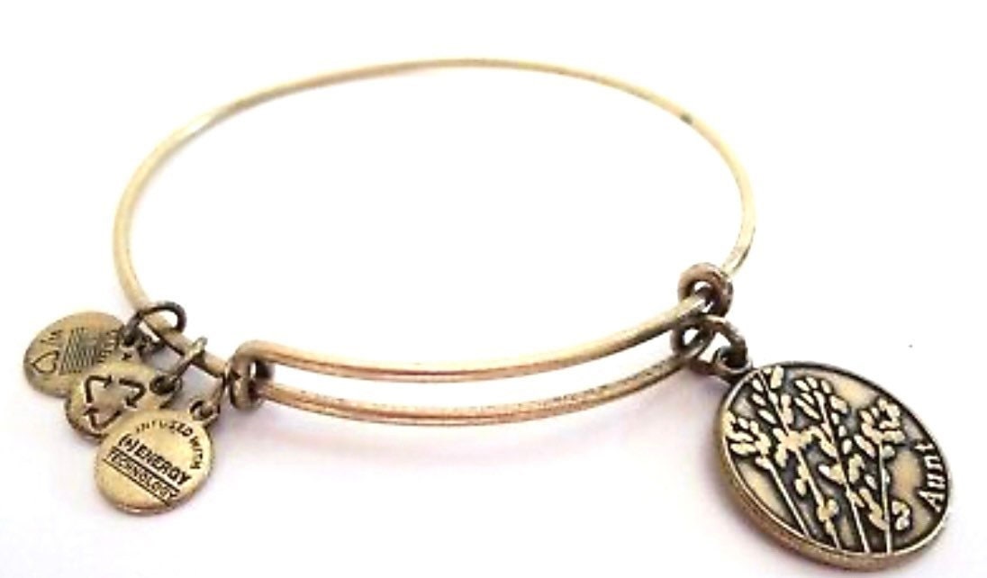 Alex and Ani - Aunt Charm Adjustable Bangle Rafaelian Gold or Silver®, Collector's Bracelet, Gift for Her