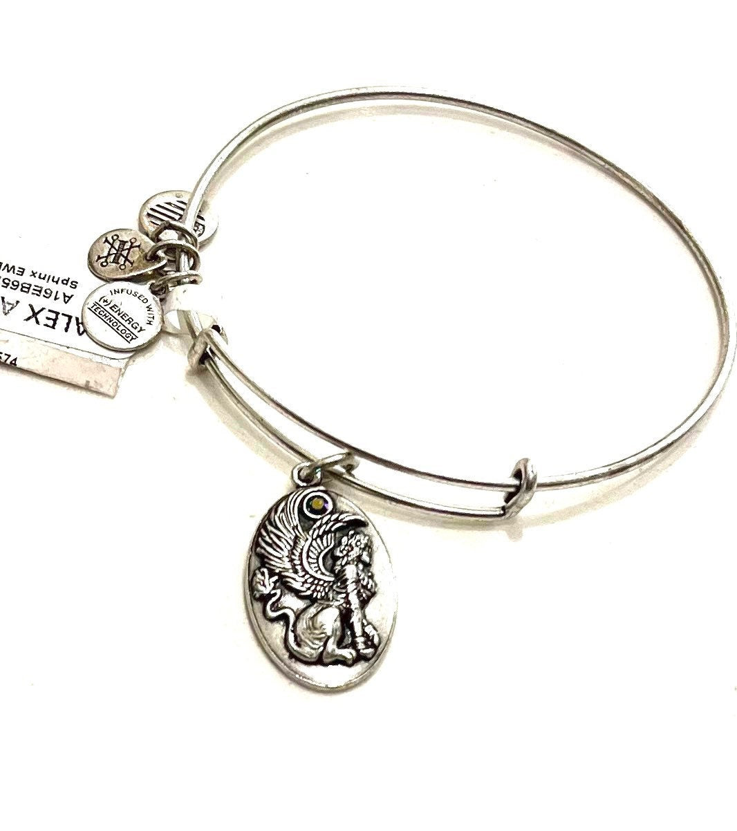 Alex and Ani - Sphinx Bracelet Charm Bangle, Adjustable and Stackable, Choice of Rafaelian Gold/Silver, Collectors Gift for Her