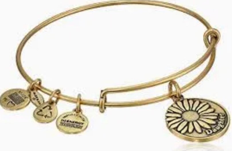 Alex and Ani - Daughter Charm Bangle Bracelet Rafaelian Gold/Silver