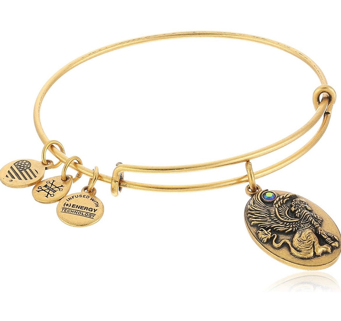 Alex and Ani - Sphinx Bracelet Charm Bangle, Adjustable and Stackable, Choice of Rafaelian Gold/Silver, Collectors Gift for Her