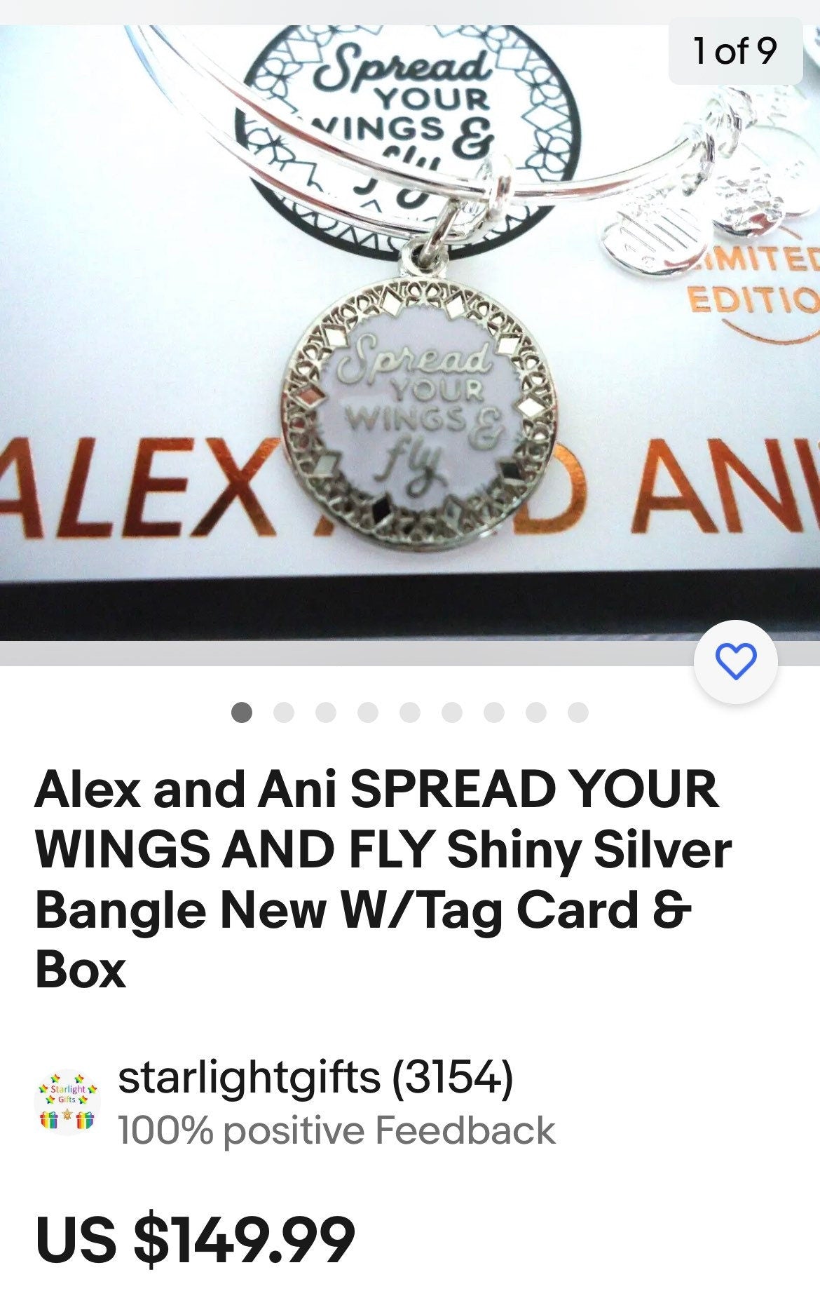 Alex and Ani - Spread Your Wings Charm Bangle, Shiny Rafaelian Silver, Stackable, Limited Edition, 13th of Butterfly Series, Gift for Her