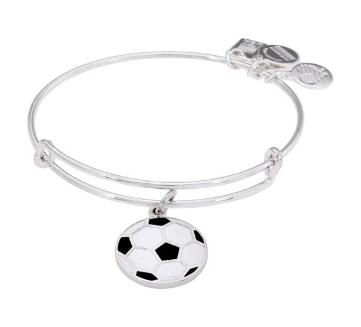 Alex and Ani - TEAM USA SOCCER Shiny Silver Charm Bangle, Stackable, Collector’s Bracelet, Gift