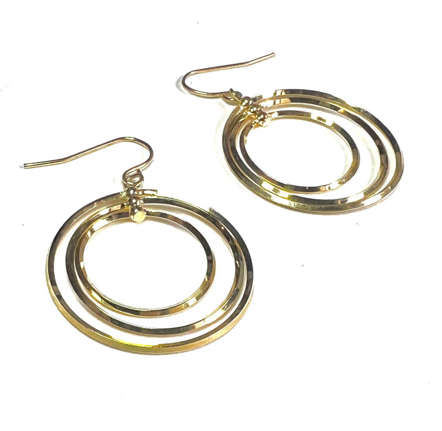 Lauren by Ralph Lauren Gold Tone Floating Hoops, Gold Hoops, Pierced Earrings, Gift for her