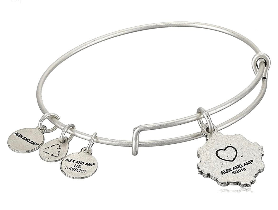 Alex and Ani - Because I Love You Daughter Charm in Rafaelian Silver/Gold, Collectable Special Gift for Her, NWT + Card plus Box, NWOT