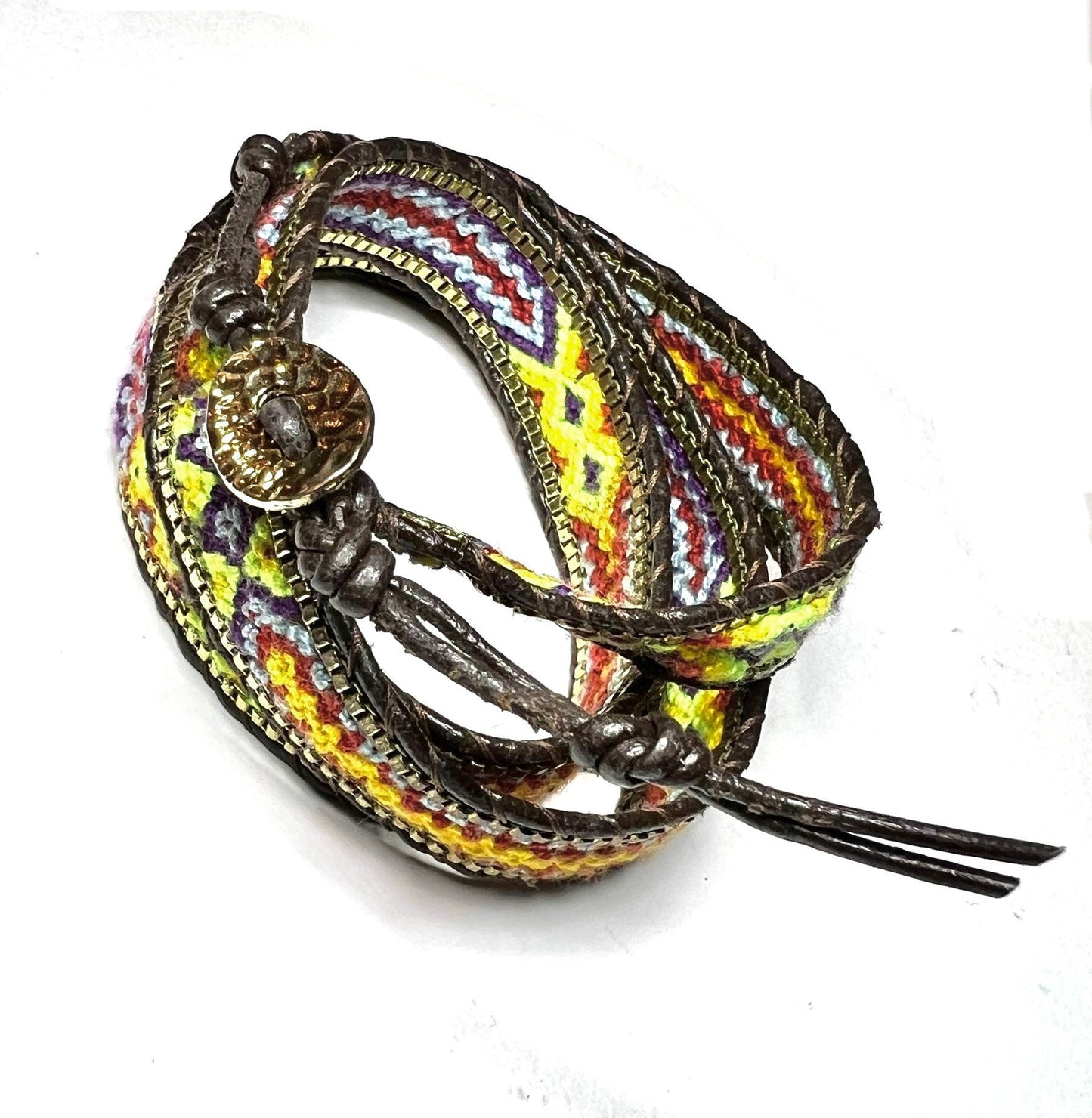 Nakamol Collection - Woven Southwest 3 Times Wrap Bracelet