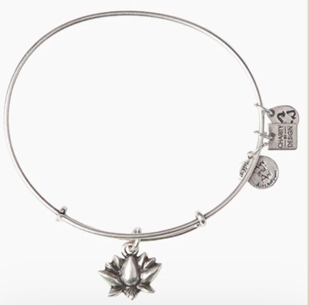 Alex and Ani - Lotus Blossom Charm Bracelet, Rafaelian Gold/Silver