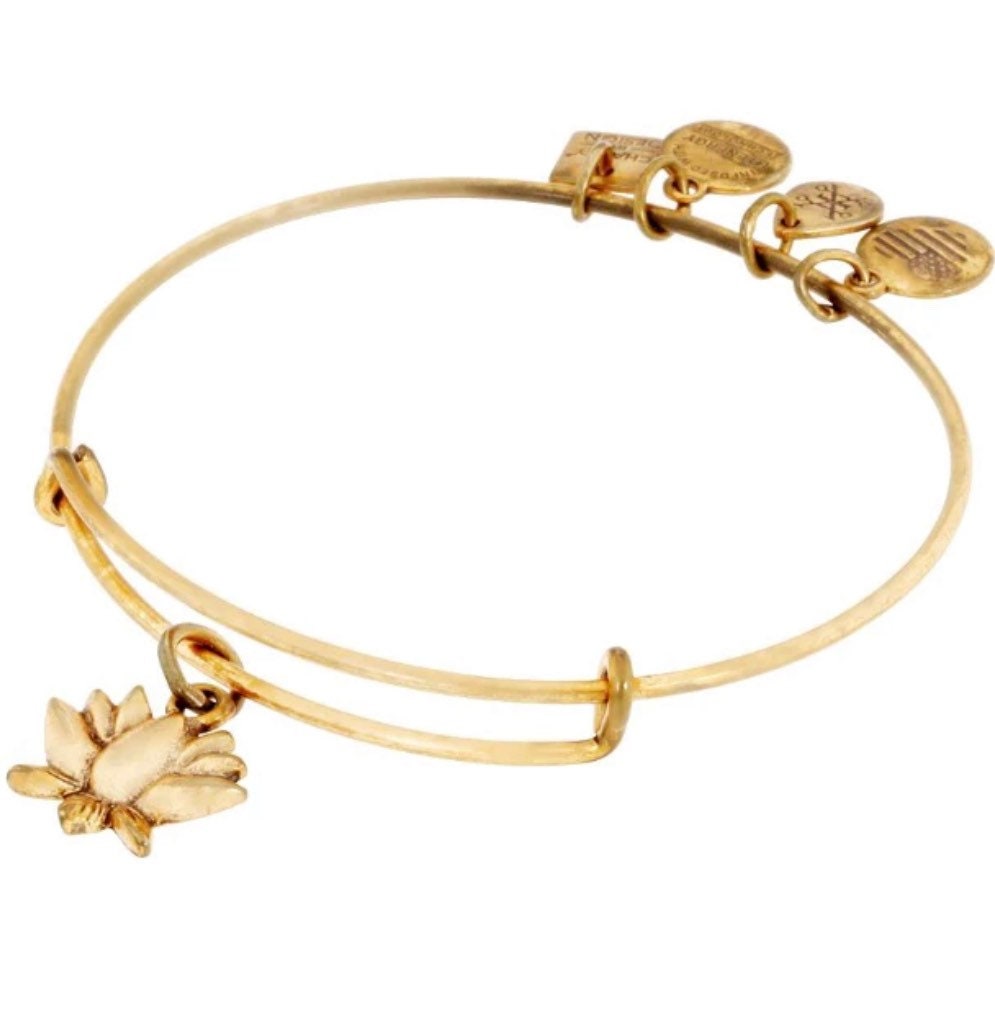 Alex and Ani - Lotus Blossom Charm Bracelet, Rafaelian Gold/Silver