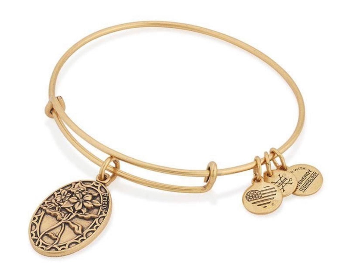 Alex and Ani - Because I Love You, Friend Charm in Rafaelian Silver/Gold/Rose Gold, for Your BFF, Bestie, Collector’s Gift for Her