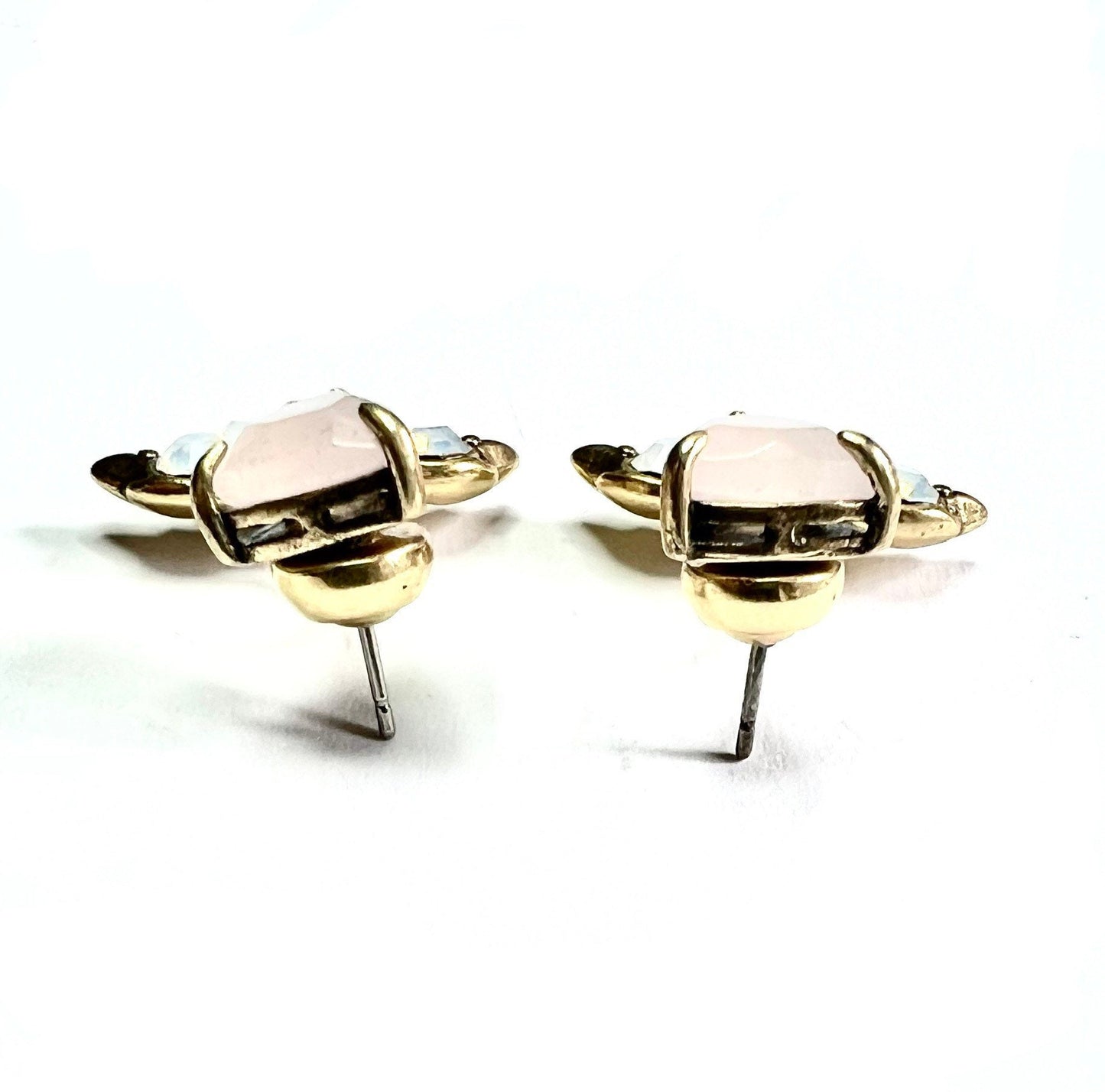 Stella & Dot Rise Quartz Ear Jackets Pierced Earrings Studs with Swarovski Crystals - Gift for Her
