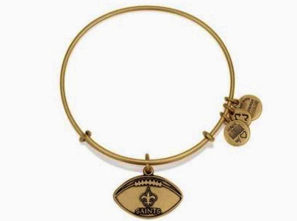Alex and Ani - New Orleans Saints Football Charm, NFL Charm *Rafaelian Rose Gold* Bangle Bracelet,  Collectors Gift for Her