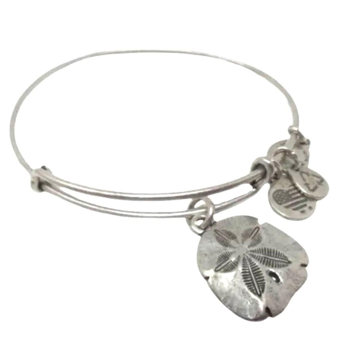 Alex and Ani - Sand Dollar Charm Bangle in Rafaelian Silver/Gold, Stackable, Adjustable, Collect, Gift for Her