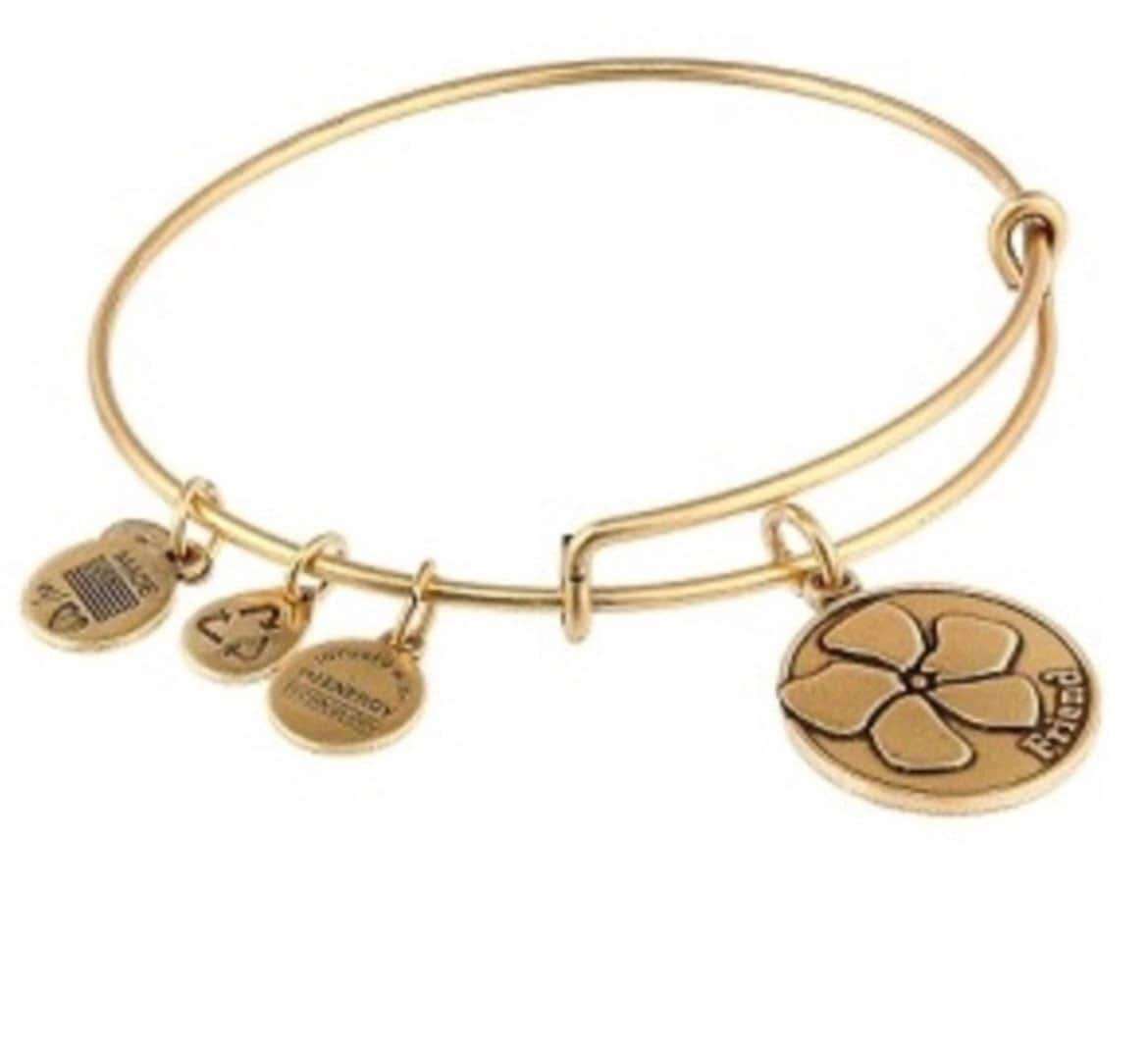 Alex and Ani - “Friend” Charm in Rafaelian Silver or Rafaelian Gold Bangle Bracelet, for Your BFF, Collectable Gift for Her, NWT+ White Card