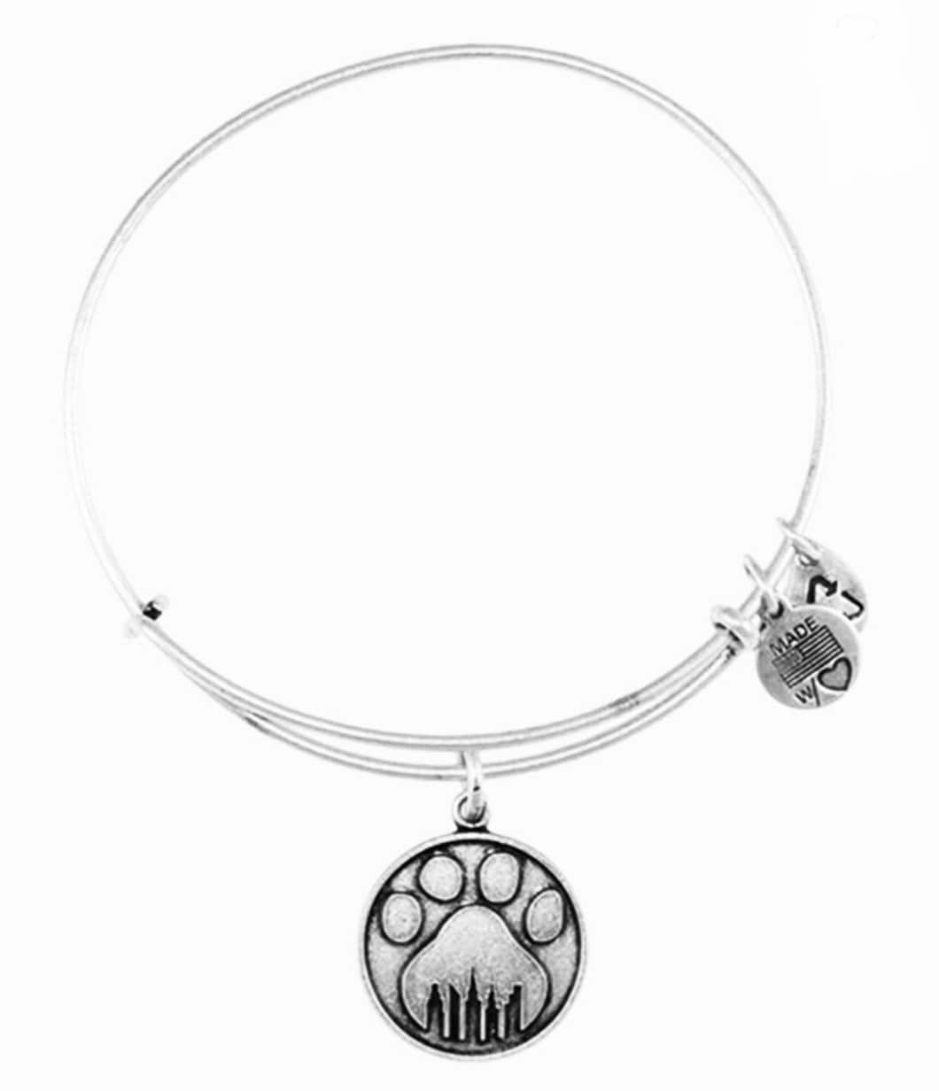 Alex and Ani - Paw Print of Love Charm Bangle Adjustable & Stackable, Gift for An Animal Lover, Collectors Bracelet, Cat/Dog