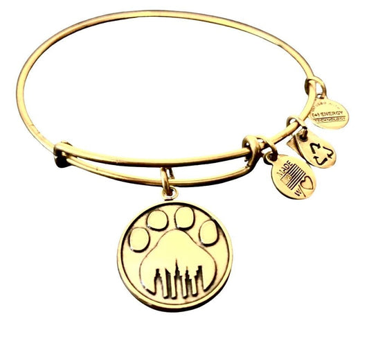 Alex and Ani - Paw Print of Love Charm Bangle Adjustable & Stackable, Gift for An Animal Lover, Collectors Bracelet, Cat/Dog