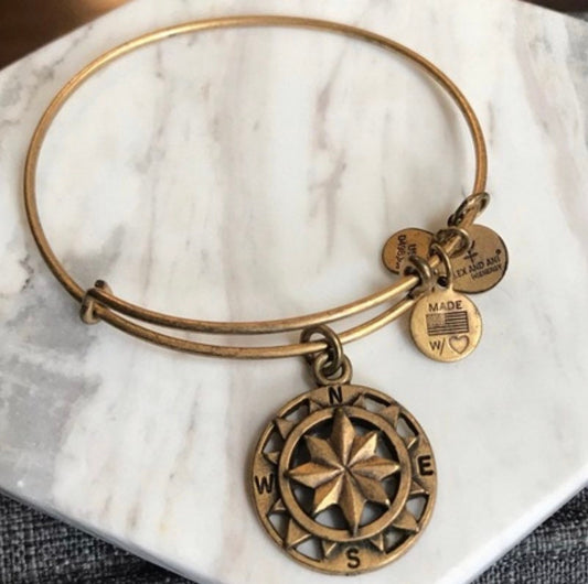 Alex and Ani - Compass Charm Bangle Bracelet
