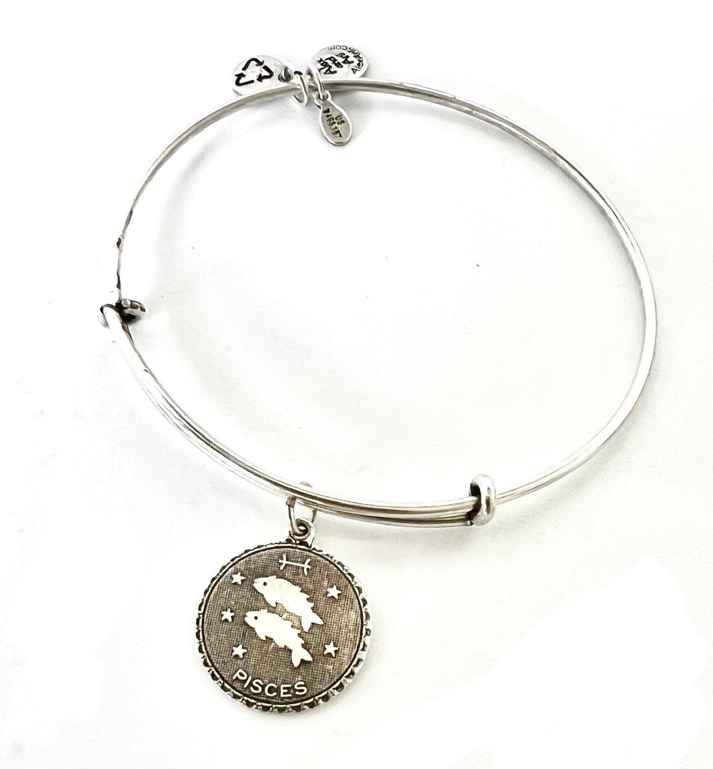 Alex and Ani - Pisces (Pair Of Fish) Zodiac Charm (February 19 - March 20) Wear for Balance + Creativity, 2 Styles, Collectable Gift for Her