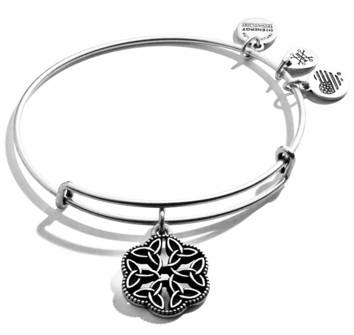 Alex and Ani - Endless Knot III Charm, Gift for Her in Rafaelian Gold/Silver, Adjustable & Stackable, Collector’s Bracelet Bangle