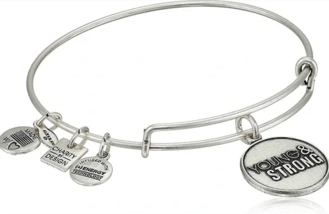 Alex and Ani - “Charity by Design” Young and Strong Charm Bangle Bracelet -  Rafaelian Silver, Adjustable, Collector’s Gift for Her