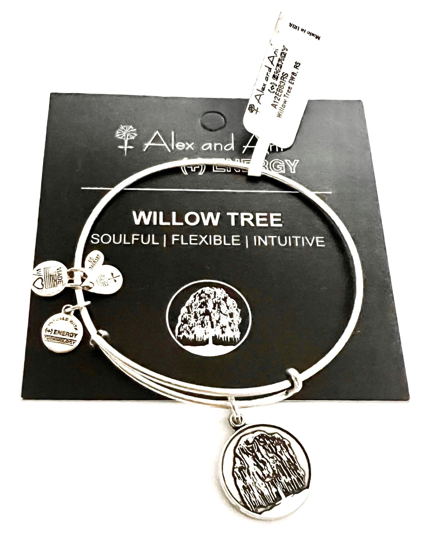 Alex and Ani - Willow Tree Charm Rafaelian Silver Bangle Bracelet