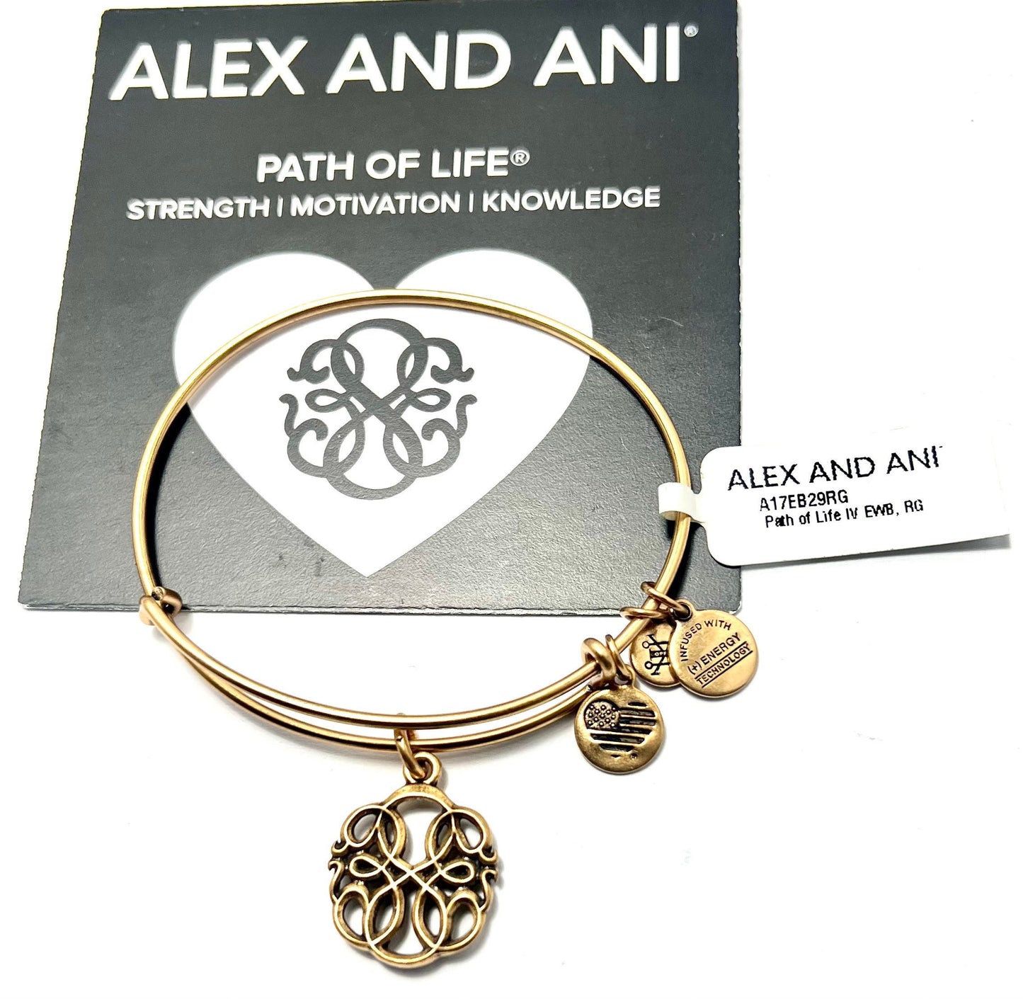 Alex and Ani - “Path of Life” Cutout Charm, Bangle Bracelet