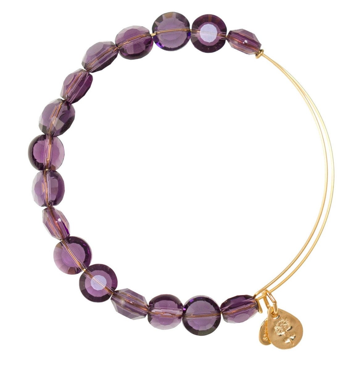 Alex and Ani - Amethyst Luxe Beaded Bangle Bracelet