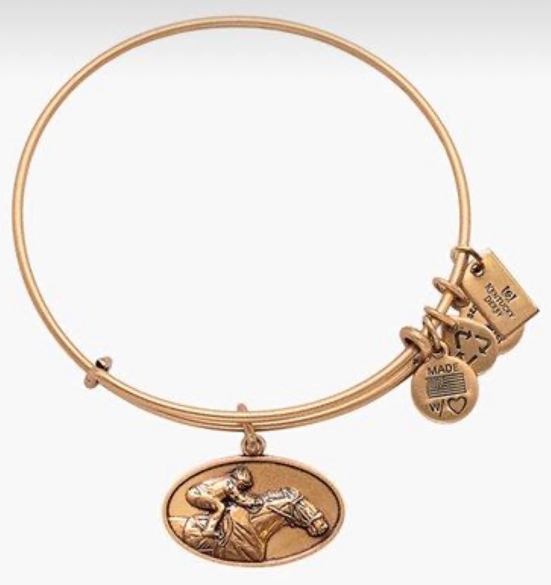 Alex and Ani - Kentucky Derby Horse Race Bracelet in Rafaelian Gold/Silver Finish Charm Bangle, Stackable, Collector’s Gift for Her