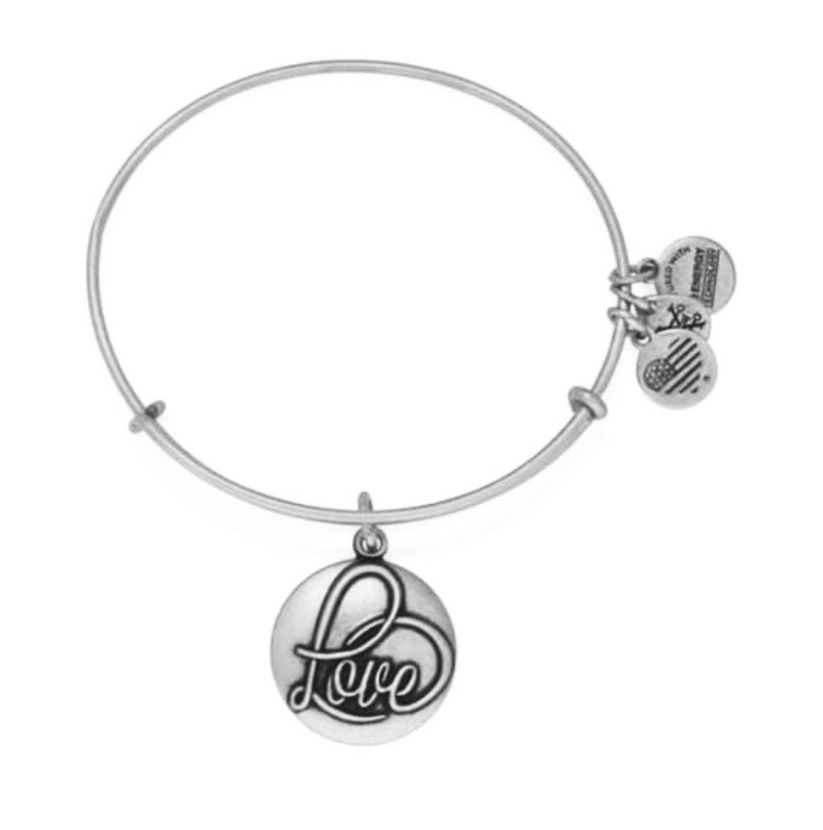 Alex and Ani - Cursive LOVE Charm Bangle Bracelet, 2 Styles