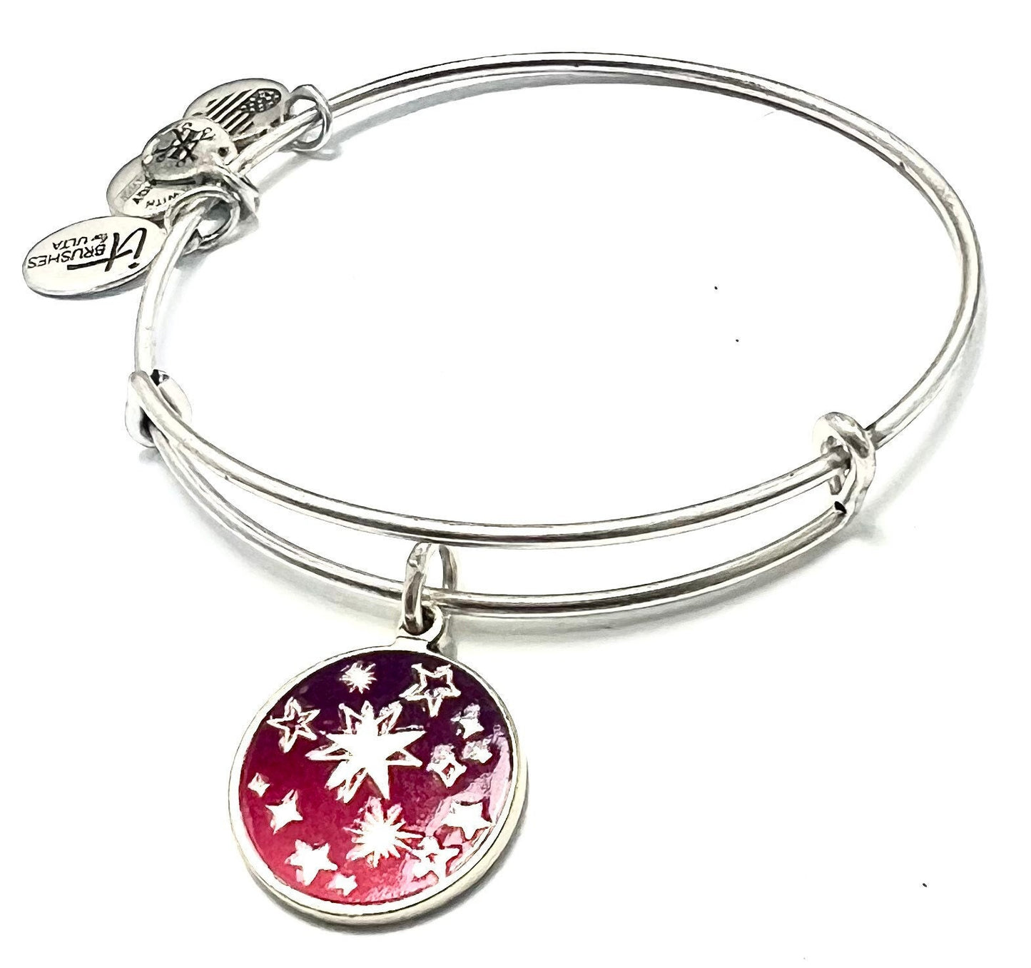 Alex and Ani - Cosmic Connection Color Infused Star Charm- Shiny Rafaelian Silver®, Stackable, Adjustable, Collector’s Gift for Her