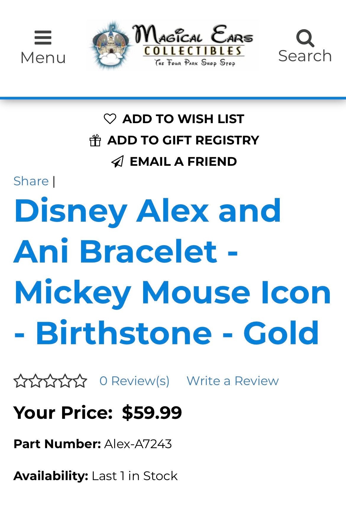 Alex and Ani - Disney Park Exclusive - Mickey Mouse August Birth Swarovski Crystal Bangle Bracelet Rafaelian Shiny Gold, Gift for Her, NIB