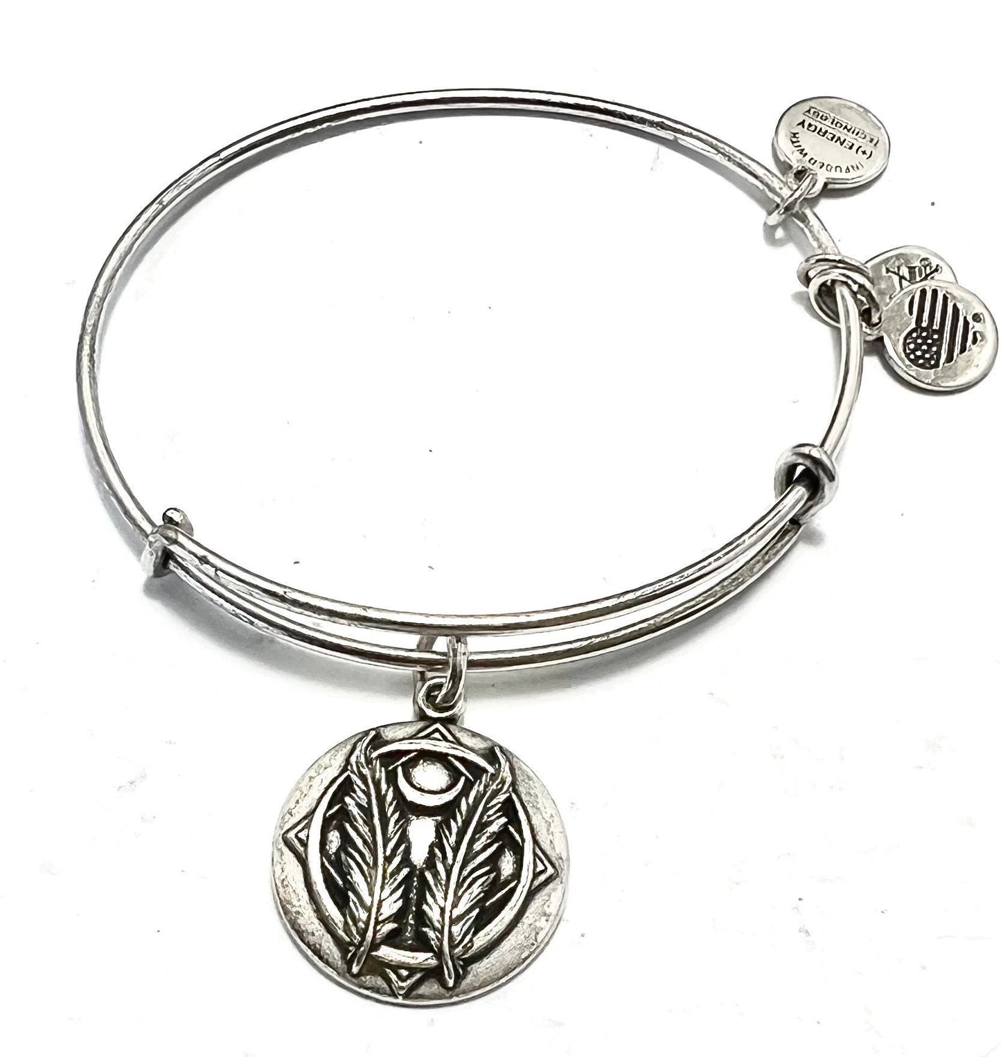 Alex and Ani - Godspeed Charm Bangle Rafaelian Gold/Silver, Stackable, Adjustable, Collector’s Bracelet, Gift for Her