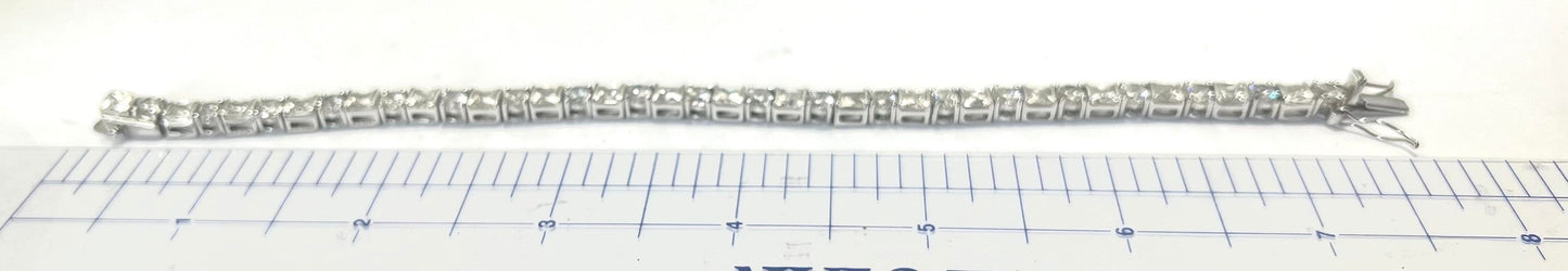 The Knot Tennis Bracelet, Silver, Round & Princess Cut Cubic Zirconia