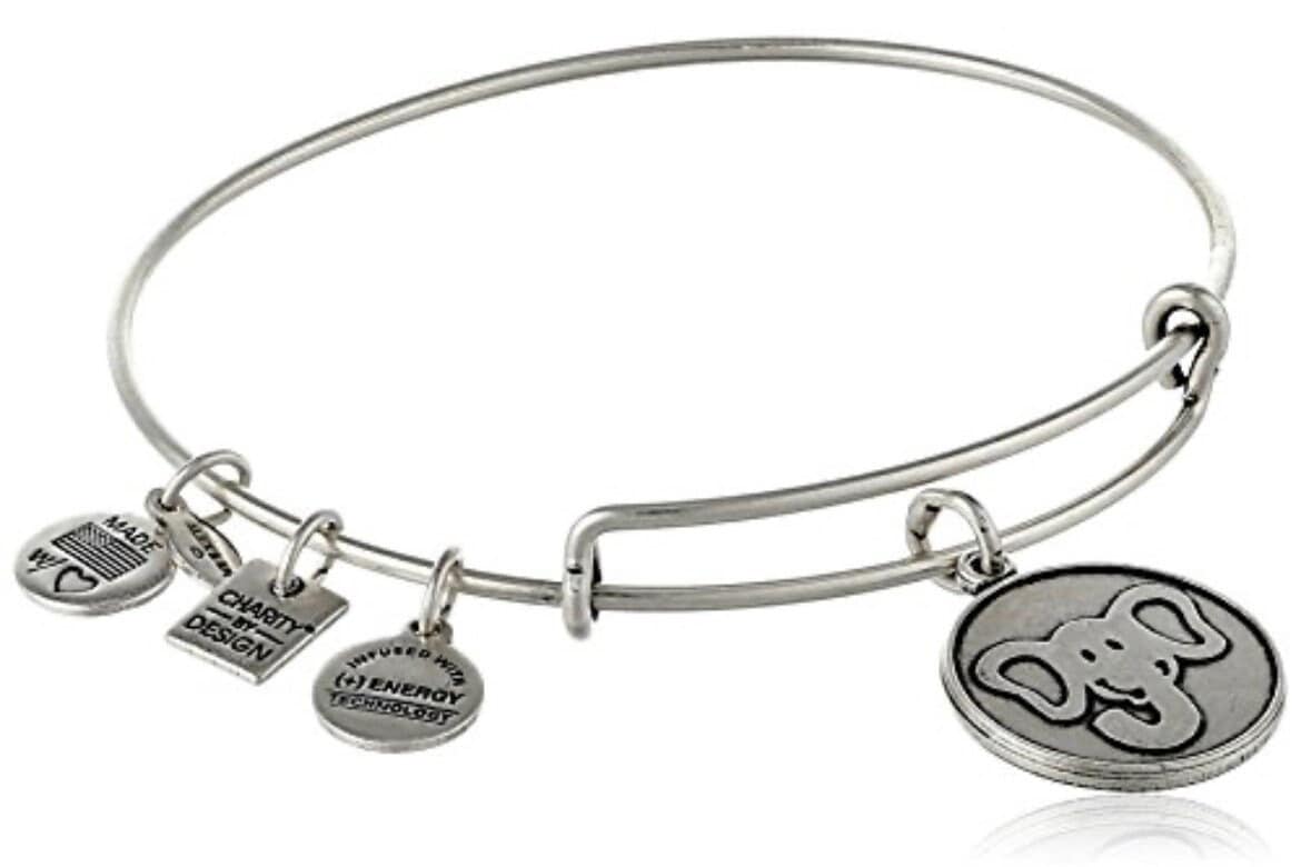 Alex and Ani - Charity by Design , Elephant Friends of Jaclyn Foundation Charm Bracelet,  Rafaelian Silver/Gold/Rose Gold®, Collector's Gift