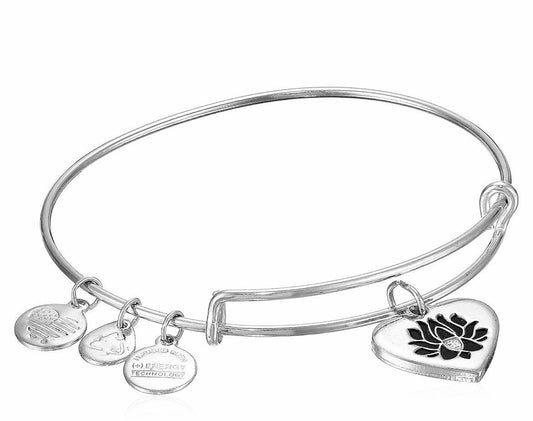 Alex and Ani - Lotus Peace Petals Charm, Rafaelian Silver