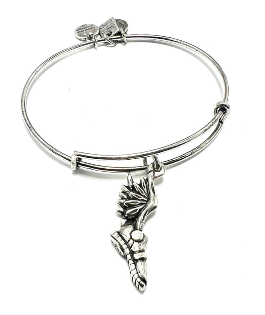 Alex and Ani - Hermes Winged Shoe Charm Bangle, Rafaelian Silver, Stackable, Collector’s Gift for Her