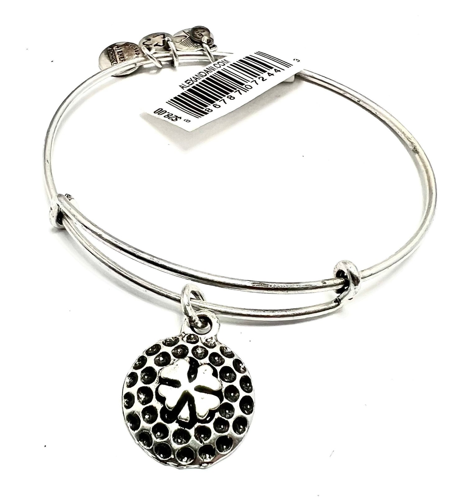 Alex and Ani - Lucky Golf Ball Charm Bangle, Rafaelian Gold/Silver, Luck of the Irish