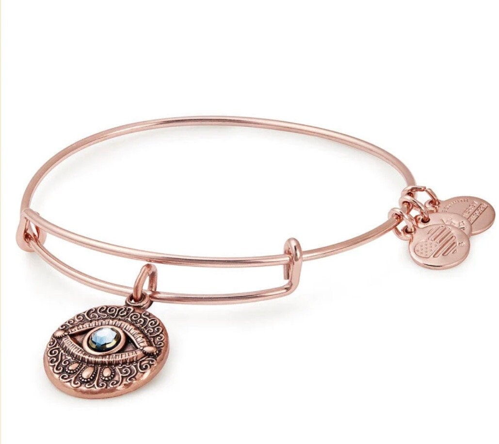 Alex and Ani - Evil Eye Charm Bangle Bracelet with Swarovski Crystal
