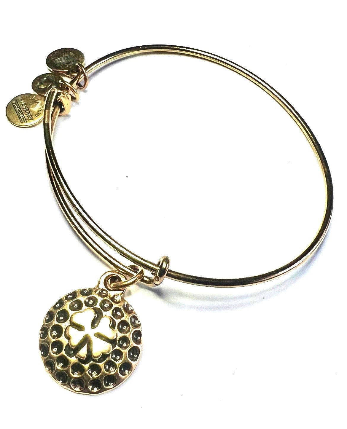 Alex and Ani - Lucky Golf Ball Charm Bangle, Rafaelian Gold/Silver, Luck of the Irish