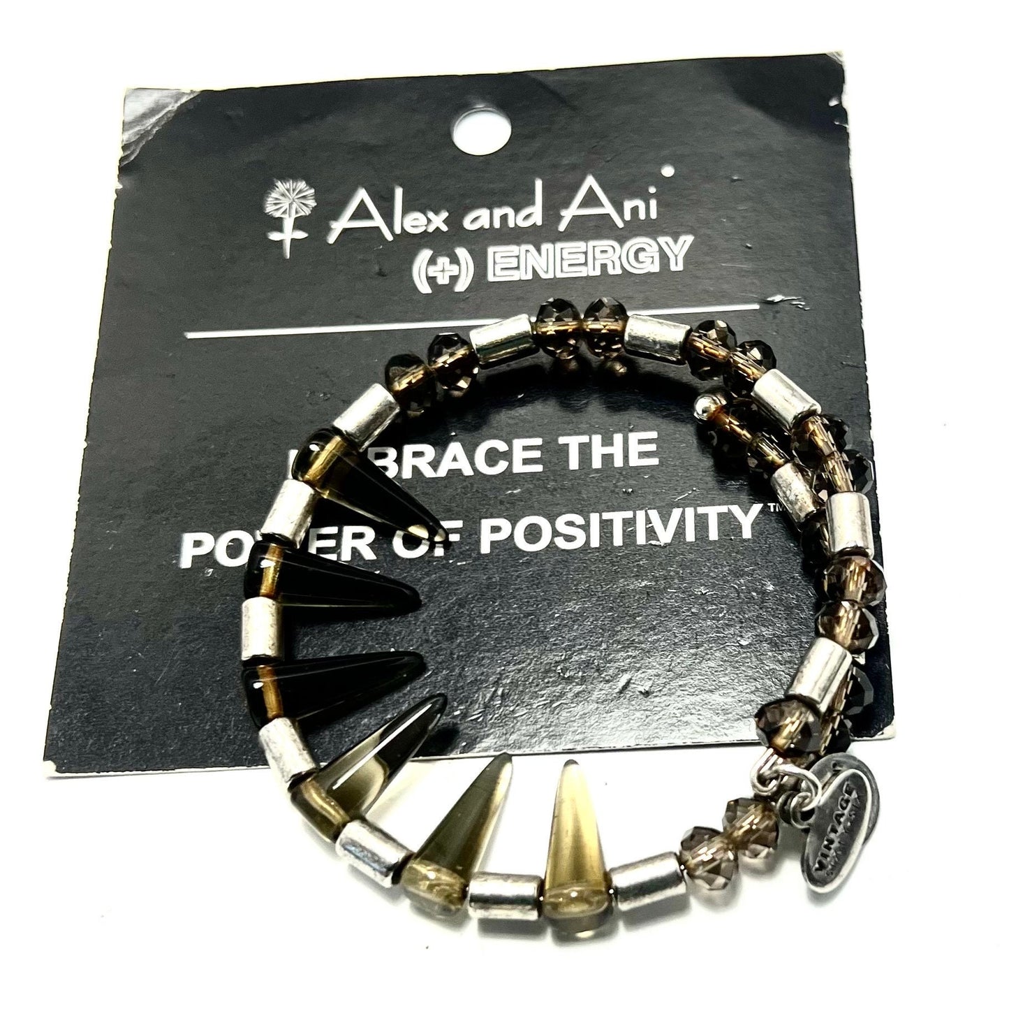 Alex and Ani - Glacial Aura Depths of the Wild Wrap - Rafaelian Silver-Tone Finish, Vintage Sixty-Six Wrap