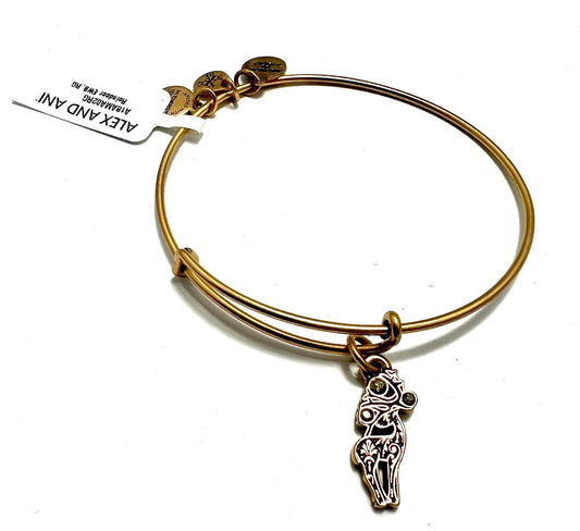 Alex and Ani - Reindeer Charm Bangle Bracelet with Swarovski Crystals, Adjustable & Stackable, Christmas Charm, Collector’s Bracelet NWT