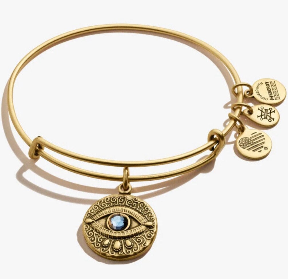 Alex and Ani - Evil Eye Charm Bangle Bracelet with Swarovski Crystal