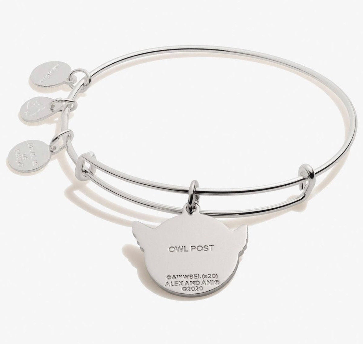 Alex and Ani - Harry Potter’s Owl Charm Charm Bangle Bracelet, Adjustable & Stackable, Rafaelian Silver®, NWOT, Gift for Her