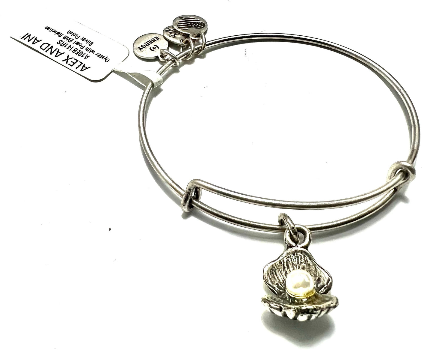 Alex and Ani - Alex and Ani Oyster Clam with Pearl Charm Bangle Bracelet