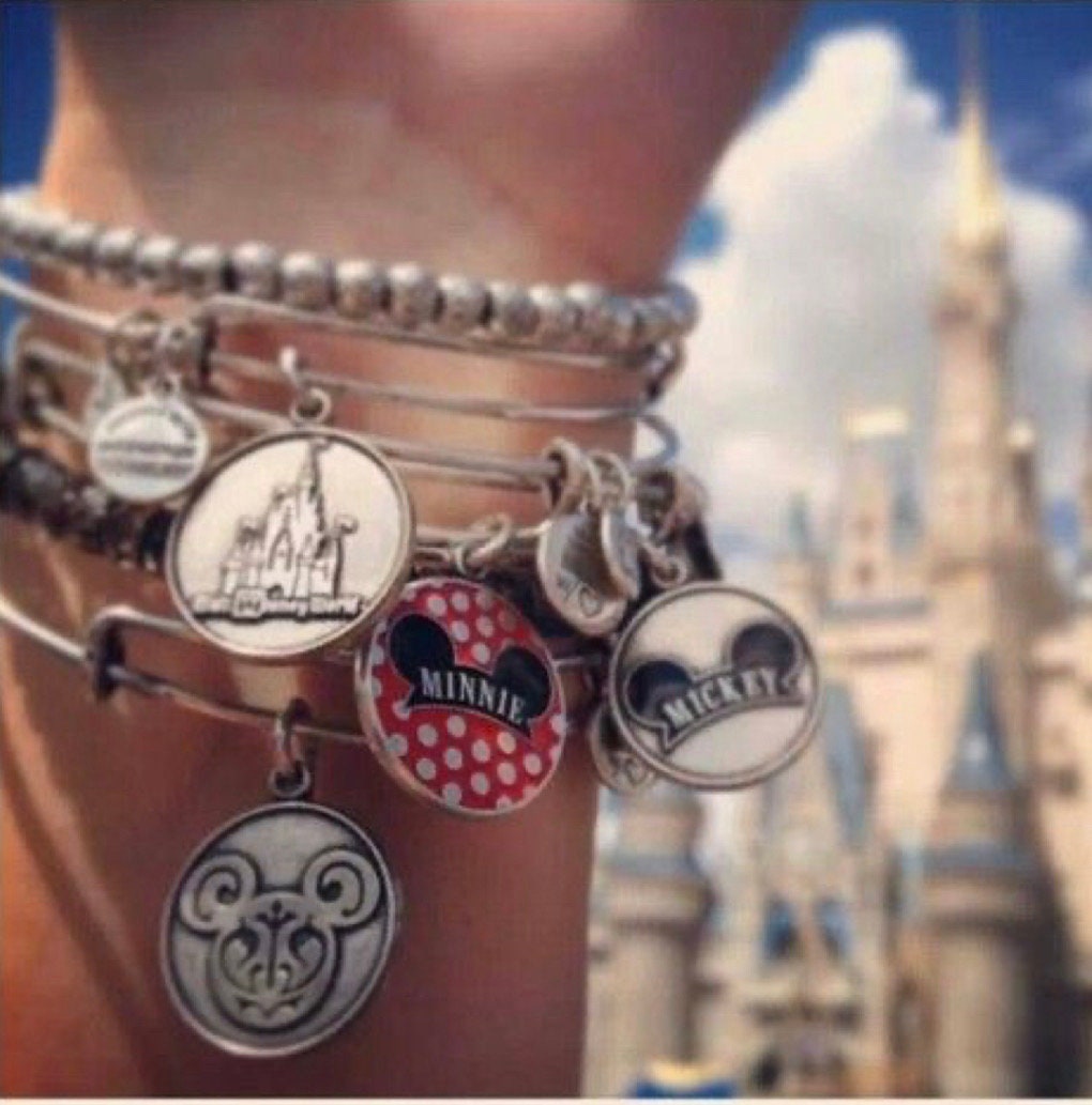 Alex and Ani - Disney Park Exclusive Charm Bracelet - Icon Mickey Mouse, Gift for Her in Rafaelian Silver, Collectors Bracelet