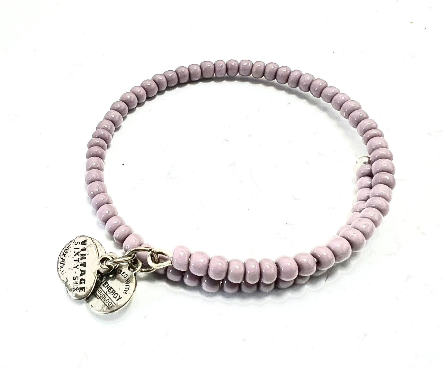 Alex and Ani - Matte Lavender Beaded Vintage 66 Wrap, Pink Swarovski Crystal w/Rafaelian Gold Beads, Bracelet Gift for Her - 2 for 1 Bundle