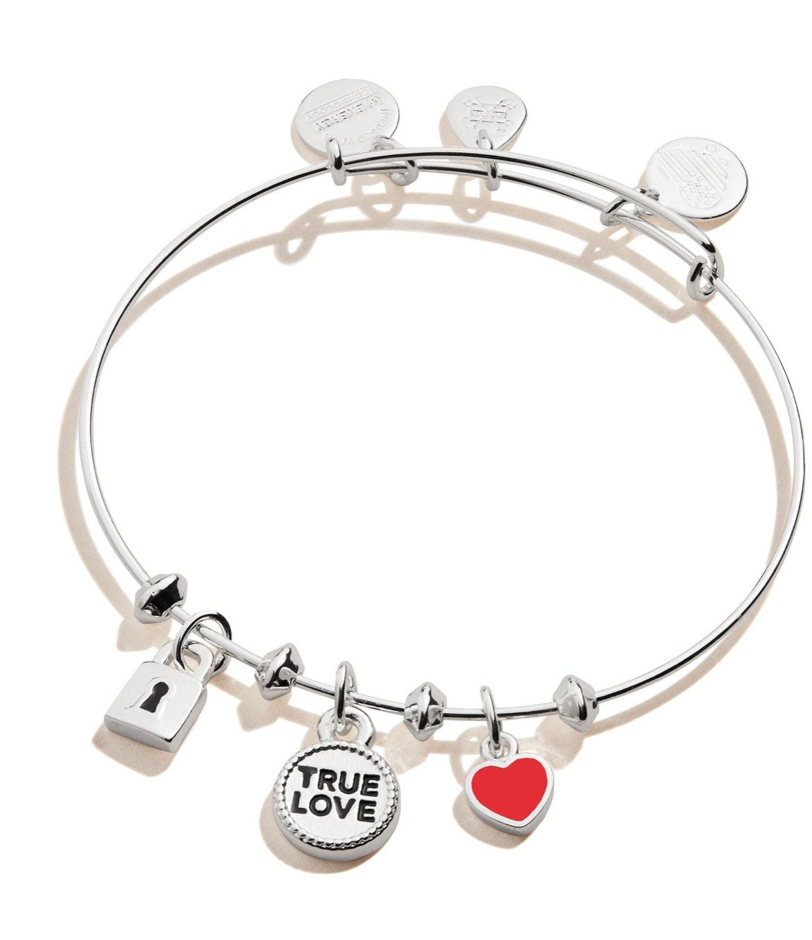 Alex and Ani - True Love Padlock Trio Charm Bangle Bracelet