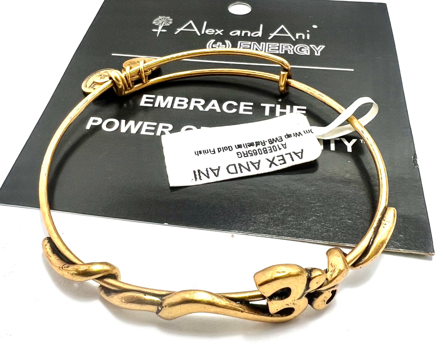 Alex and Ani - Ohm Wrap Charm Bangle Bracelet, Rafaelian Gold, Spiritual Armour, Collectable Gift for Her, Various Conditions NWT plus Card